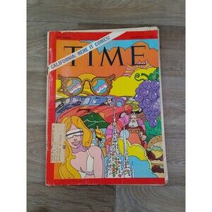 Vintage 1969 NOVEMBER 7 TIME MAGAZINE - CALIFORNIA HERE IT COMES FRONT COVER